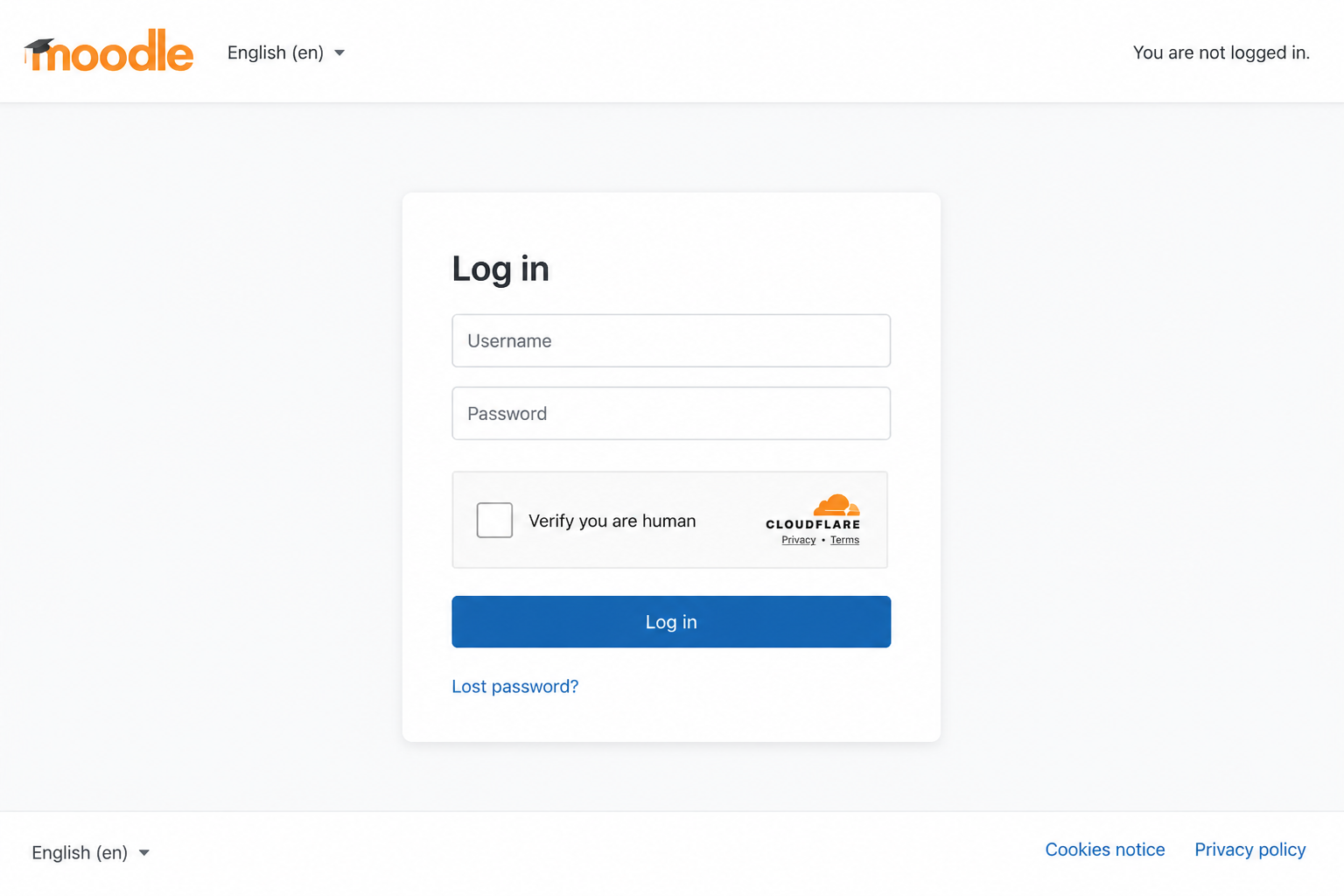 Configuración de Cloudflare Turnstile para Moodle